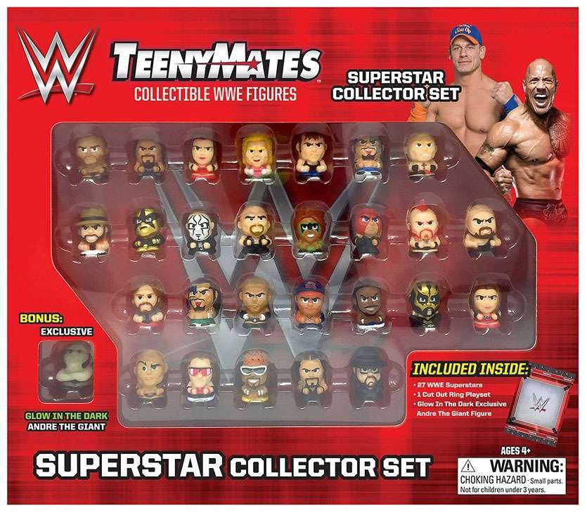 2015 Party Animal Toys WWE TeenyMates Series 1 Superstar Collector Set [With Glow In the Dark Andre the Giant]