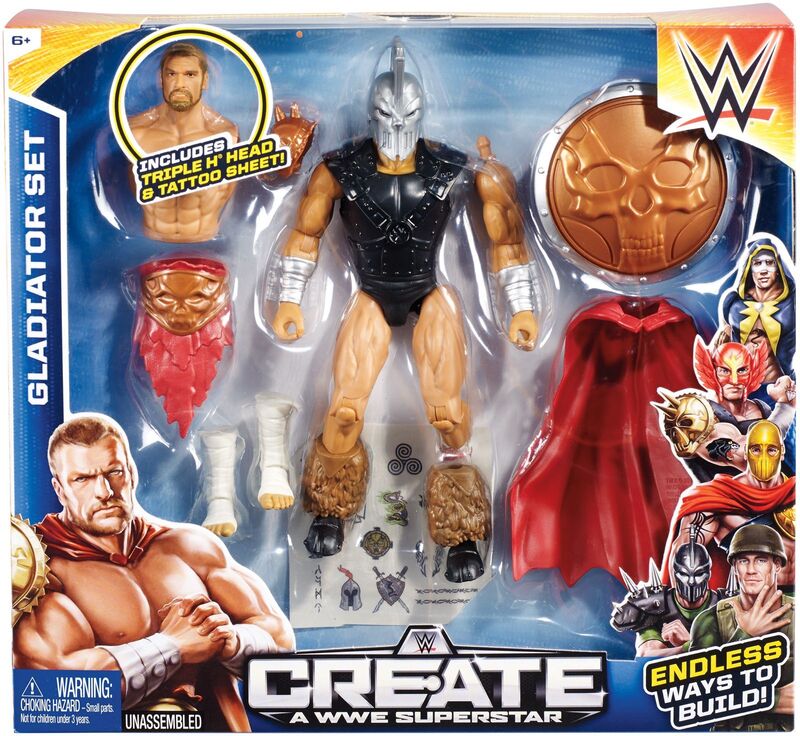 2015 WWE Mattel Create a WWE Superstar Series 1 Gladiator Set