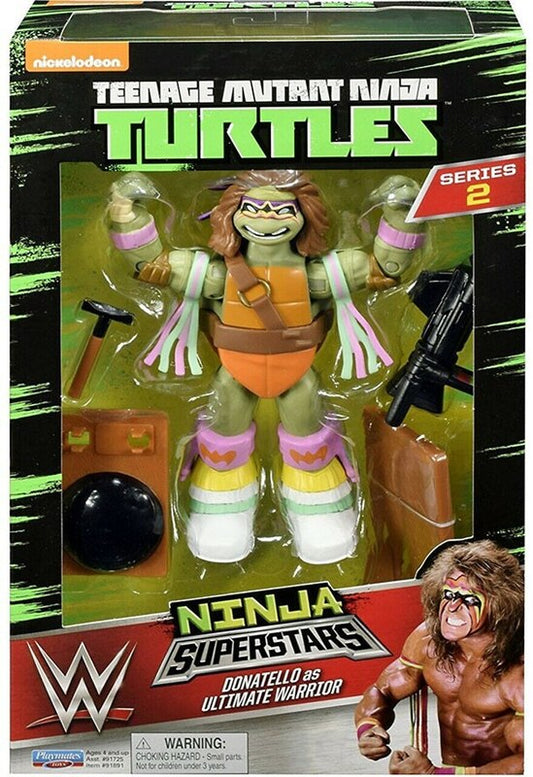 2017 Playmates Toys Teenage Mutant Ninja Turtles WWE Ninja Superstars Series 2 Donatello as Ultimate Warrior