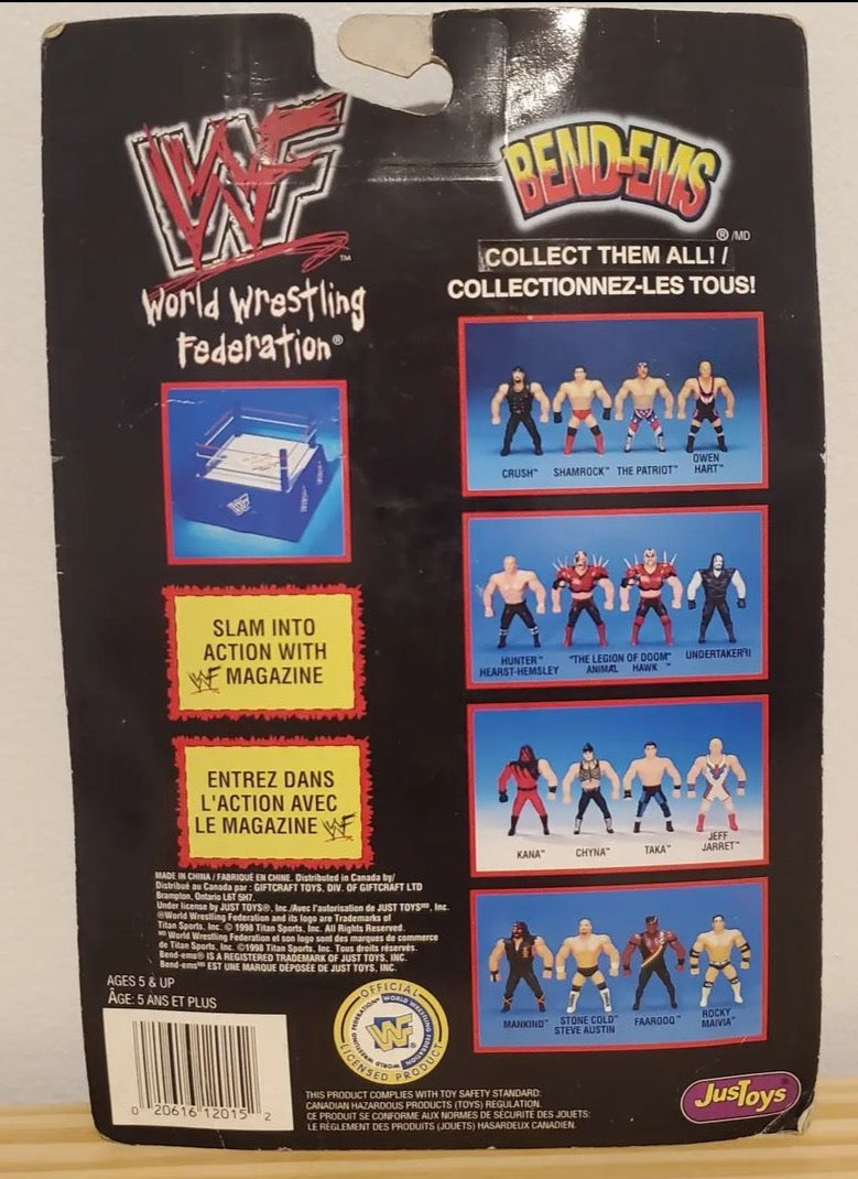 1998 WWF Just Toys Bend-Ems Canadian Series 8 Kane