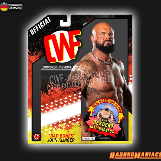 Unreleased Official Championship Wrestling Figures "Bad Bones" John Klinger