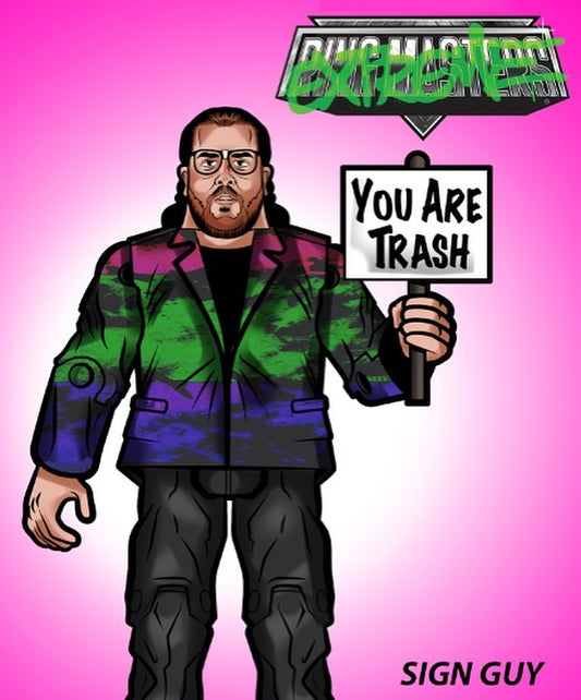 Unreleased Rush Collectibles Extreme Ring Masters Sign Guy Dudley