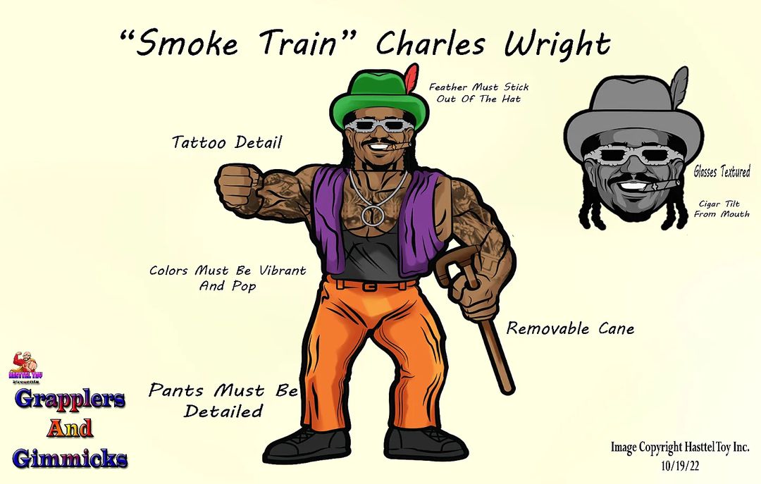 2023 Hasttel Toy Grapplers & Gimmicks Series 1 “Smoke Train” Charles Wight [The Godfather]