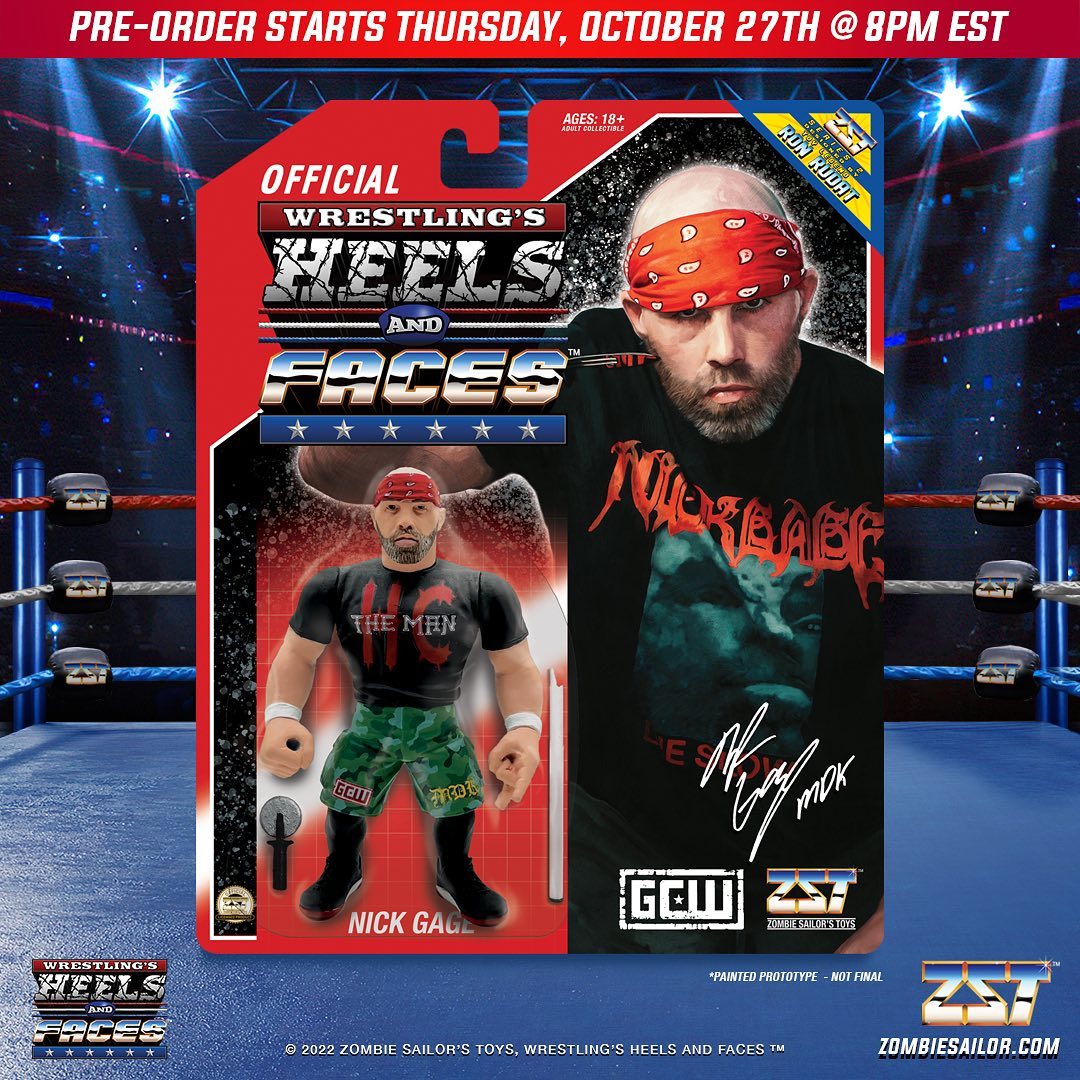 2023 GCW Zombie Sailor's Toys Wrestling's Heels & Faces Series 2 Nick Gage