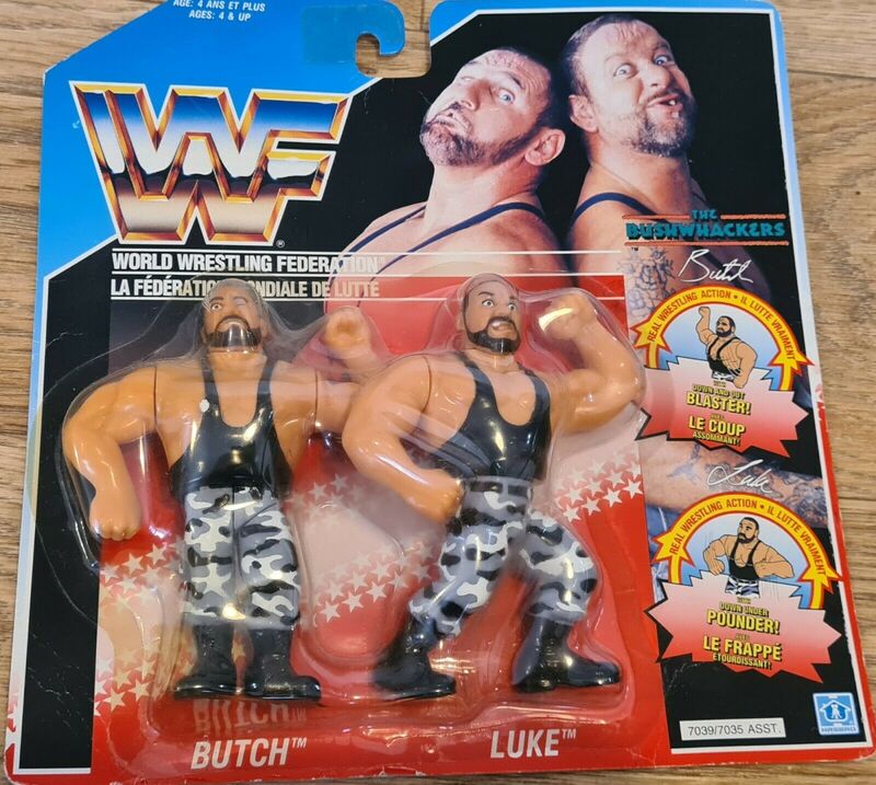 1991 WWF Hasbro Series 2 Bushwhackers: Butch with Down and Out