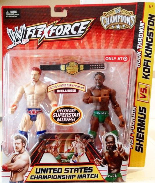 2011 WWE Mattel Flex Force Champions Series 2 Fist Poundin' Sheamus vs. Hook Throwin' Kofi Kingston [Exclusive]