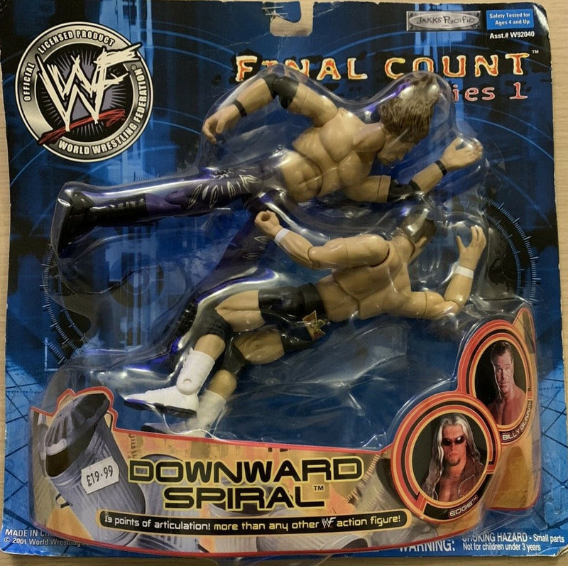 2001 WWF Jakks Pacific Final Count Series 1 "Downward Spiral": Edge & Billy Gunn