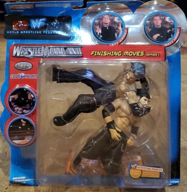 2000 WWF Jakks Pacific Finishing Moves Series 1 Jeff Hardy & Matt