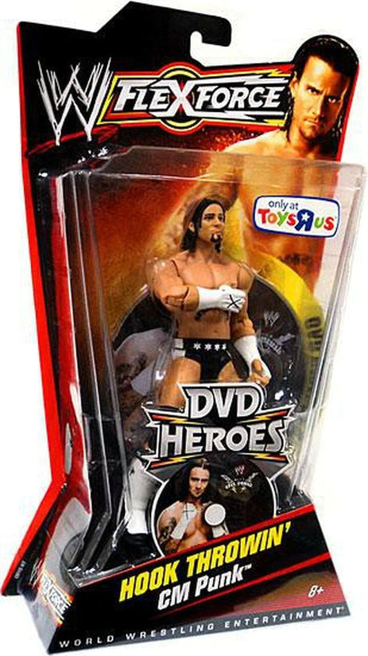 2010 WWE Mattel Flex Force DVD Heroes Hook Throwin' CM Punk