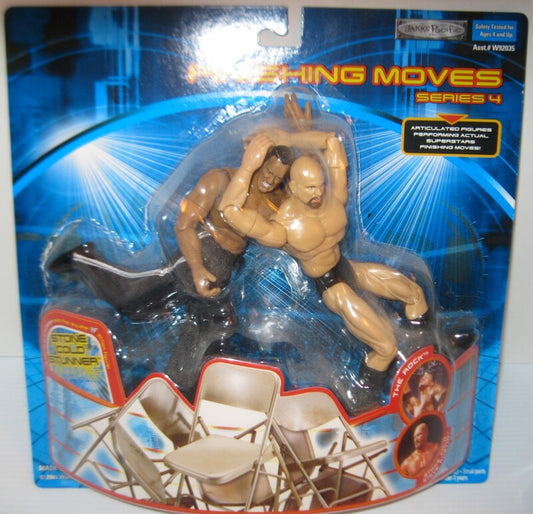 2001 WWF Jakks Pacific Finishing Moves Series 4 "Stone Cold Stunner": Stone Cold Steve Austin & The Rock