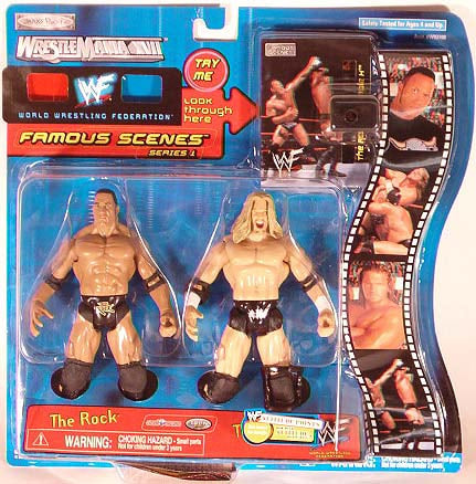 2000 WWF Jakks Pacific Titantron Live Famous Scenes Series 1: The Rock & Triple H