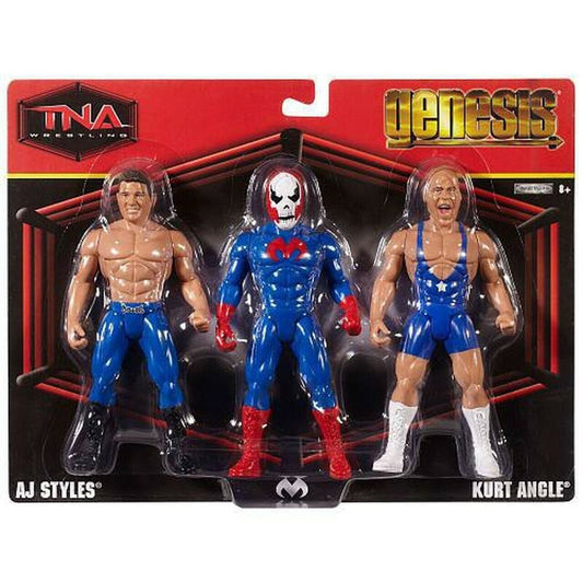 2010 TNA Wrestling Jakks Pacific Genesis Multipack: AJ Styles, Suicide & Kurt Angle