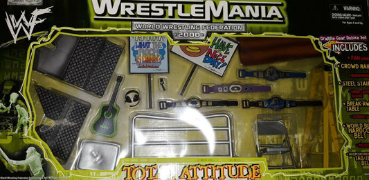 2000 WWF Jakks Pacific Total Attitude Grapple Gear Series Deluxe Set