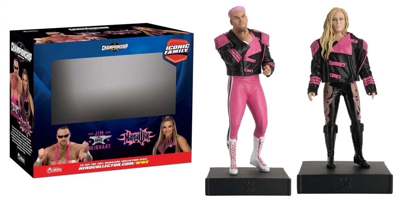 2021 WWE Eaglemoss Hero Collector Championship Collection Multipack: Jim "The Anvil" Neidhart & Natalya