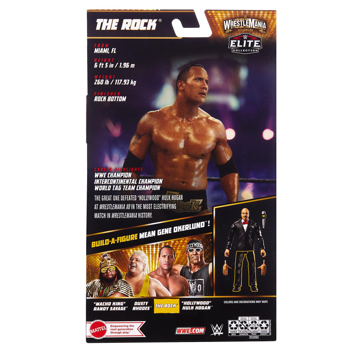 2022 WWE Mattel Elite Collection WrestleMania Hollywood The Rock