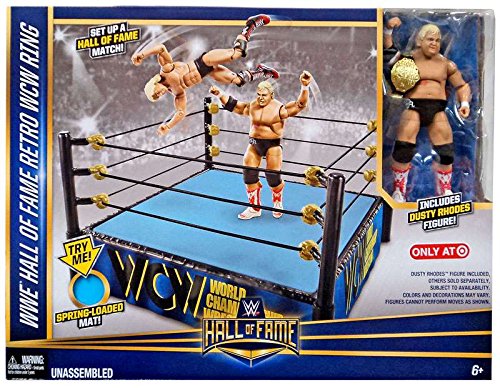 2017 WWE Mattel Elite Collection Hall of Fame WWE Hall of Fame Retro WCW Ring [With Dusty Rhodes, Exclusive]