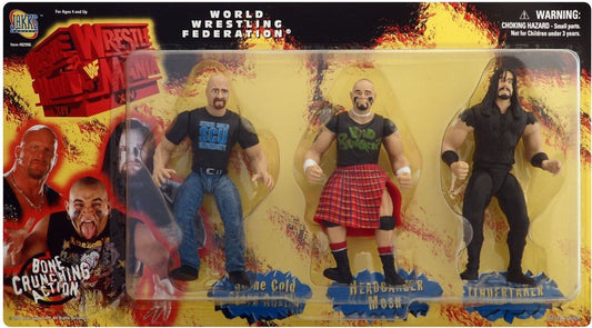 1998 WWF Jakks Pacific WrestleMania XIV Box Set: Stone Cold Steve Austin, Headbanger Mosh & Undertaker