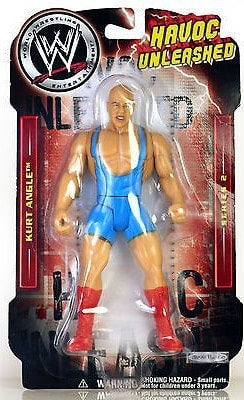 2006 WWE Jakks Pacific Bone-Crunching Action Havoc Unleashed Series 2 Kurt Angle