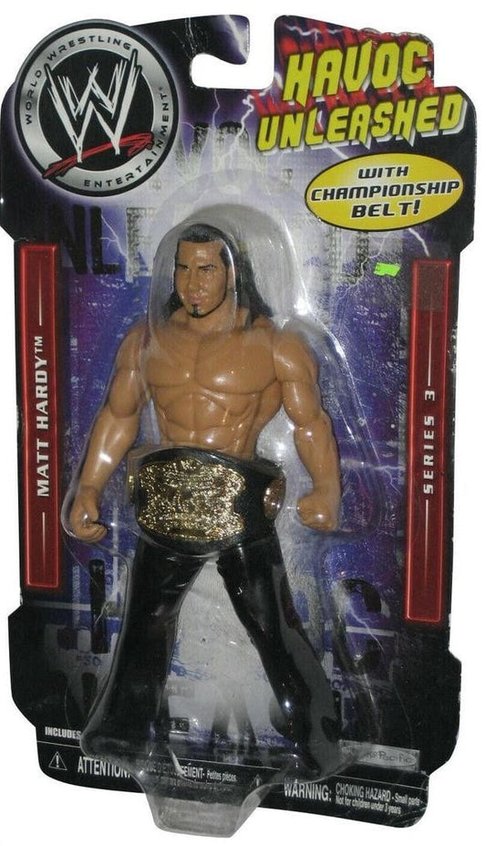 2007 WWE Jakks Pacific Bone-Crunching Action Havoc Unleashed Series 3 Matt Hardy [With Championship]