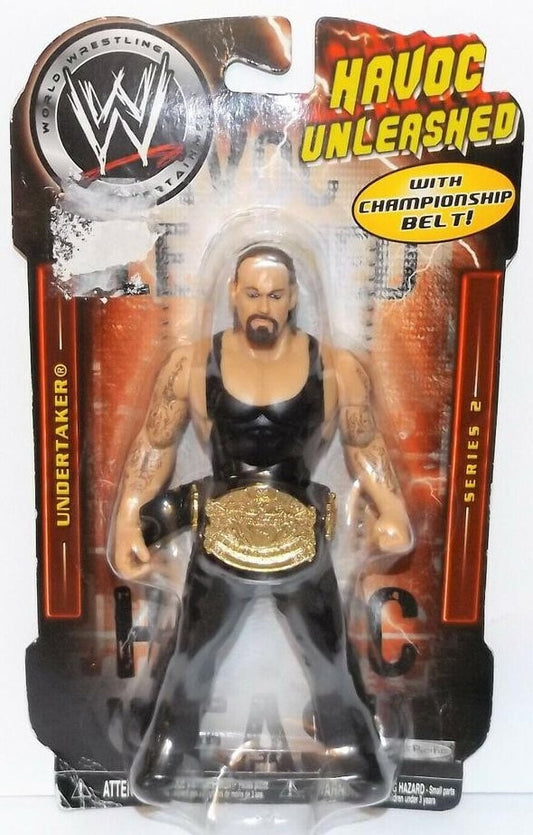 2006 WWE Jakks Pacific Bone-Crunching Action Havoc Unleashed Series 2 Undertaker [With Championship]