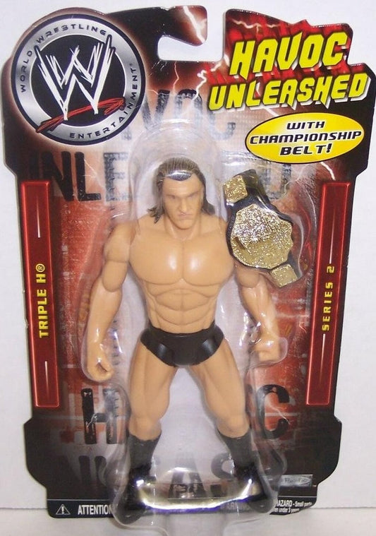 2006 WWE Jakks Pacific Bone-Crunching Action Havoc Unleashed Series 2 Triple H [With Championship]