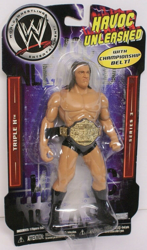2007 WWE Jakks Pacific Bone-Crunching Action Havoc Unleashed Series 3 Triple H [With Championship]
