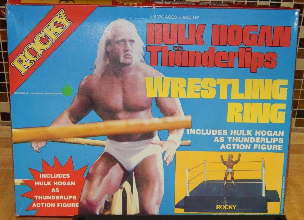 1985 AppleWorks "Rocky" Hulk Hogan...As Thunderlips Wrestling Ring