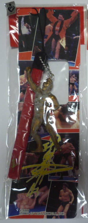 1999 CharaPro Antonio Inoki Figure Strap [Gold Celebrating]