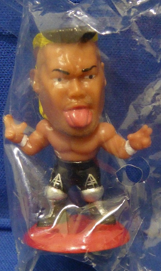 2004 CharaPro Mini Big Heads/Pro-Kaku Heroes Strong Style Prerelease Hiroyoshi Tenzan [With Black & Silver Trunks]