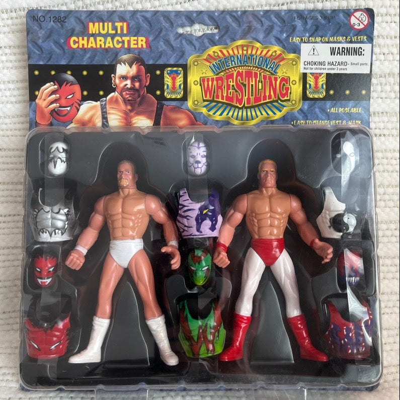 2000 Hinstar International Wrestling Bootleg/Knockoff Multi Character Wrestler 2-Pack