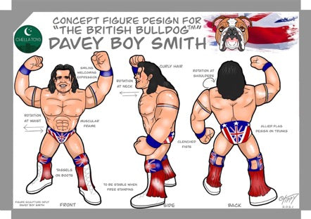 Unreleased Chella Toys Wrestling Megastars Series 3 “The British Bulldog” Davey Boy Smith