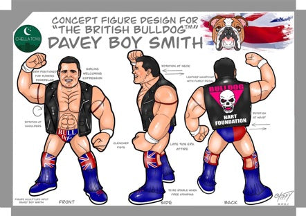 Unreleased Chella Toys Wrestling Megastars Series 3 “The British Bulldog” Davey Boy Smith