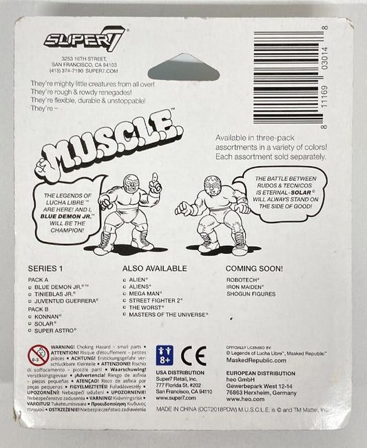 2018 Super7 Legends of Lucha Libre M.U.S.C.L.E. Tinieblas Jr., Blue Demon Jr. & Konnan