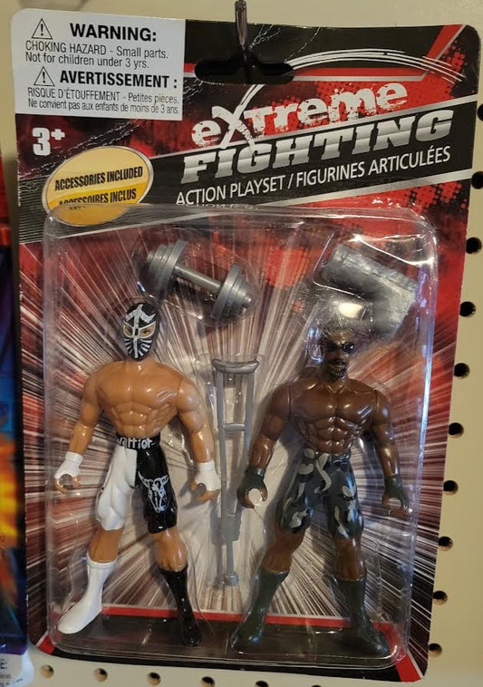 Extreme Fighting Bootleg/Knockoff 2-Pack with Barbell, Crutch & Boot