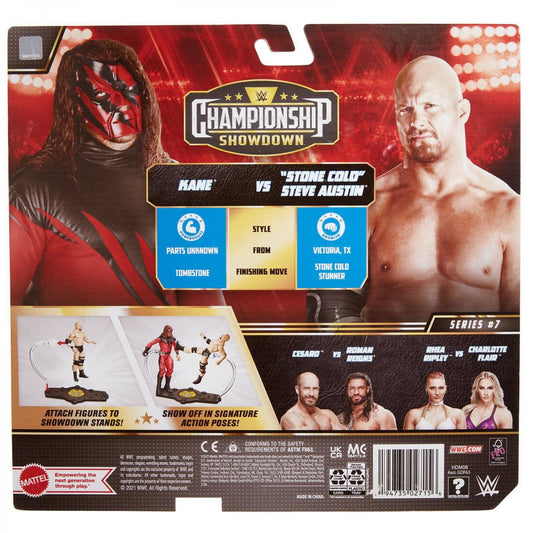 2021 WWE Mattel Basic Championship Showdown Series 7 Kane vs. "Stone Cold" Steve Austin