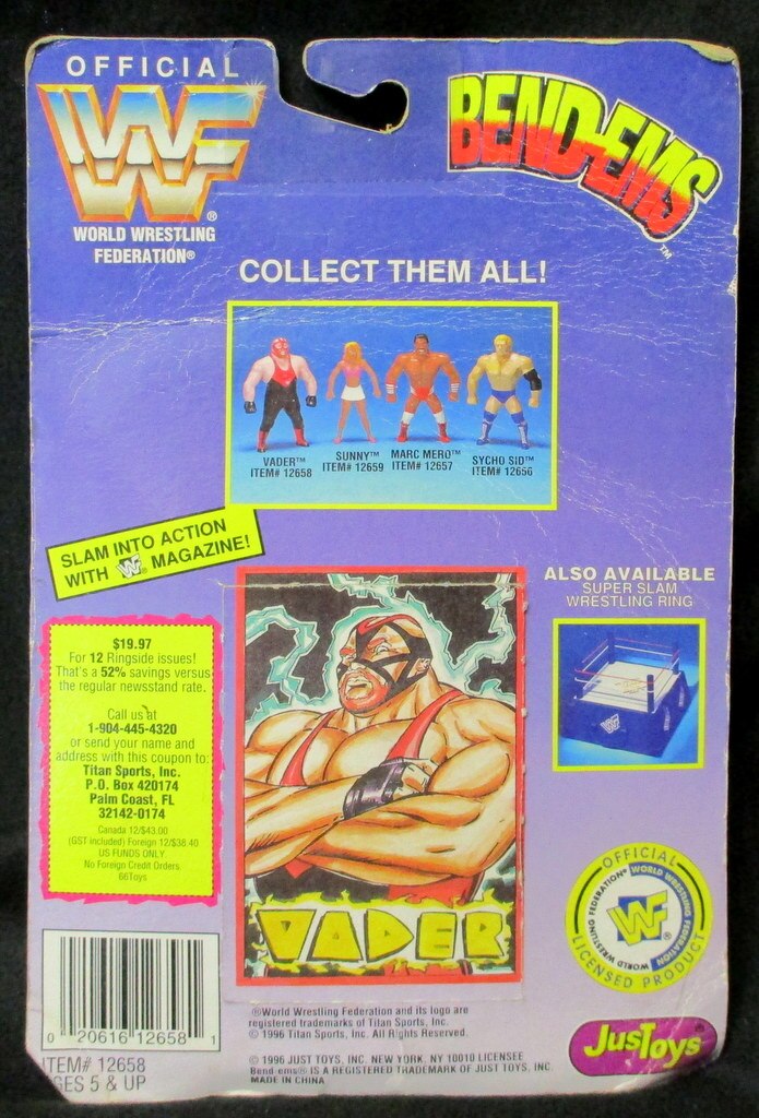 1996 WWF Just Toys Bend-Ems Series 4 Vader