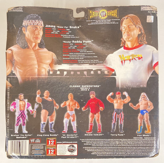 2005 WWE Jakks Pacific Classic Superstars 2-Packs Series 2 Jimmy "Super Fly" Snuka vs. Rowdy Roddy Piper