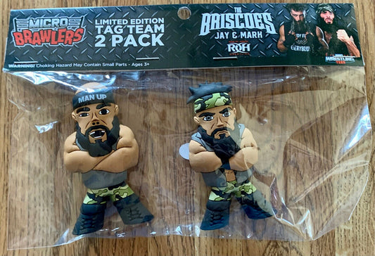 2018 Pro Wrestling Tees Micro Brawlers Series 1 The Briscoes: Jay Briscoe & Mark Brisco