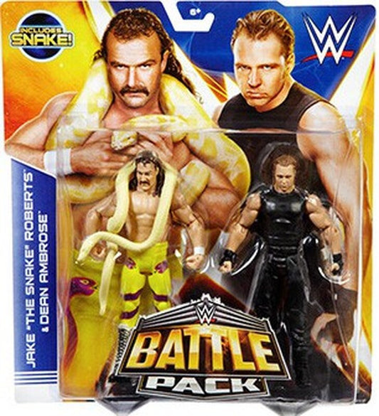 2014 WWE Mattel Basic Battle Packs Series 30 Jake "The Snake" Roberts & Dean Ambrose