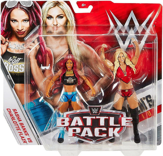 2017 WWE Mattel Basic Battle Packs Series 47 Sasha Banks vs. Charlotte Flair