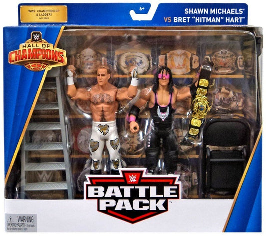 2018 WWE Mattel Basic Hall of Champions Battle Packs Shawn Michaels vs. Bret "Hitman" Hart [Exclusive]