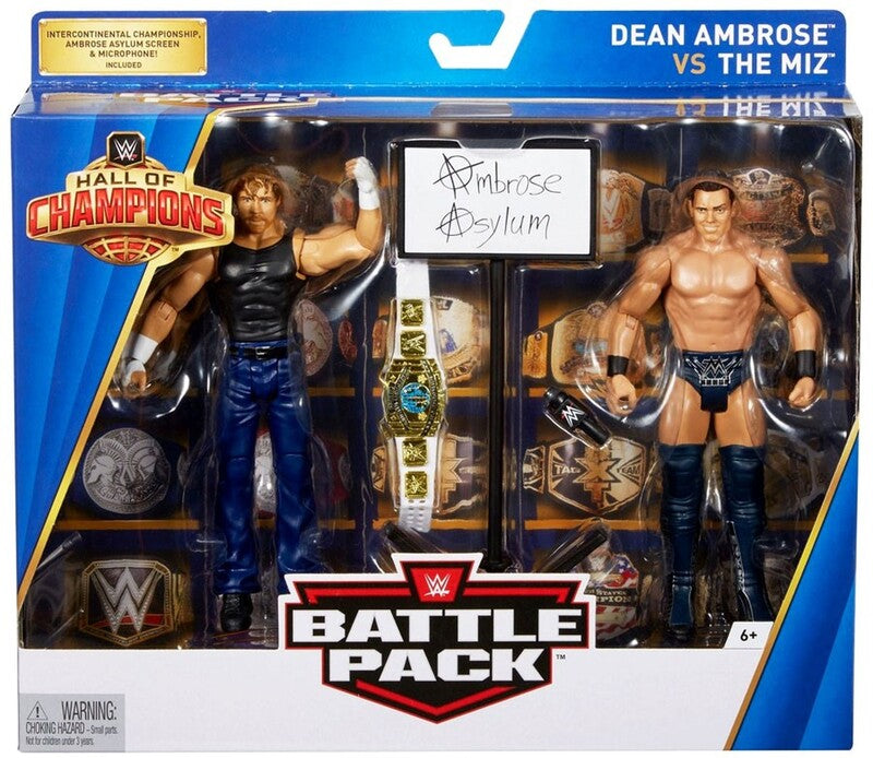 2018 WWE Mattel Basic Hall of Champions Battle Packs Dean Ambrose vs. The Miz [Exclusive]