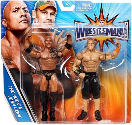 2017 WWE Mattel Basic WrestleMania 33 The Rock & John Cena