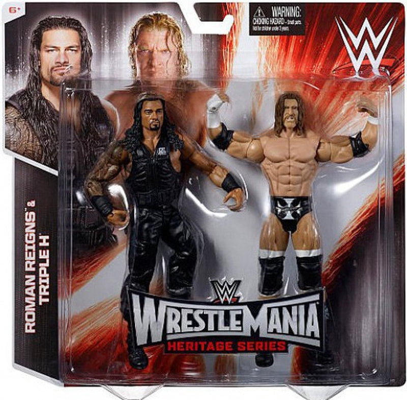 2015 WWE Mattel Basic WrestleMania Heritage Series 3 Roman Reigns & Triple H
