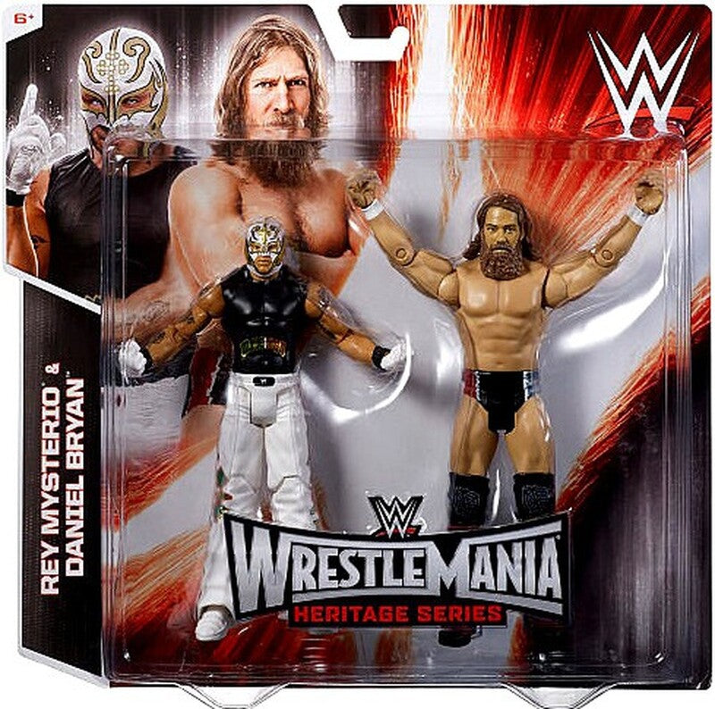 2015 WWE Mattel Basic WrestleMania Heritage Series 3 Rey Mysterio & Daniel Bryan