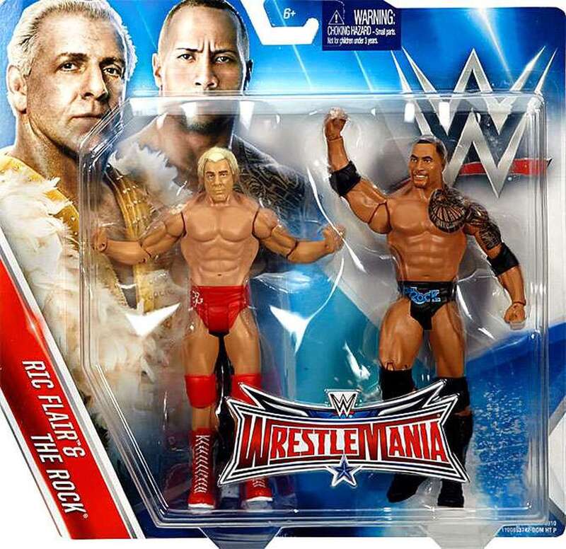 WWE Wrestlemania 32 Battle Pack – The Rock Vs Ric Flair – Action Figure 2 Pezzi Da 6 Pollici – Mattel