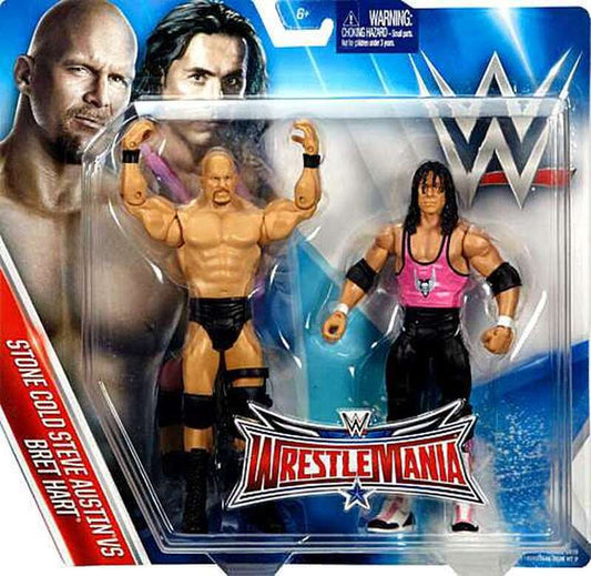 2016 WWE Mattel Basic WrestleMania 32 Stone Cold Steve Austin vs. Bret Hart