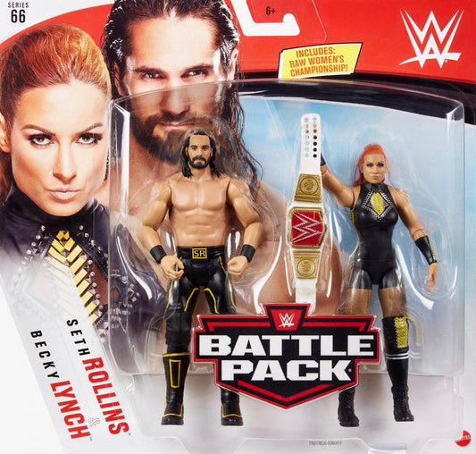 2020 WWE Mattel Basic Battle Packs Series 66 Seth Rollins & Becky Lynch