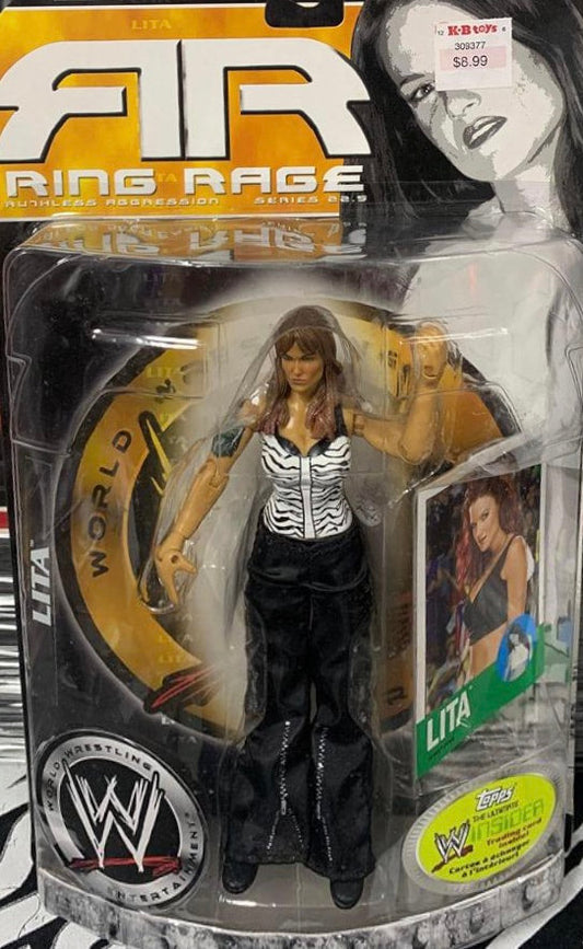 2006 WWE Jakks Pacific Ruthless Aggression Series 22.5 "Ring Rage" Lita [With Card]