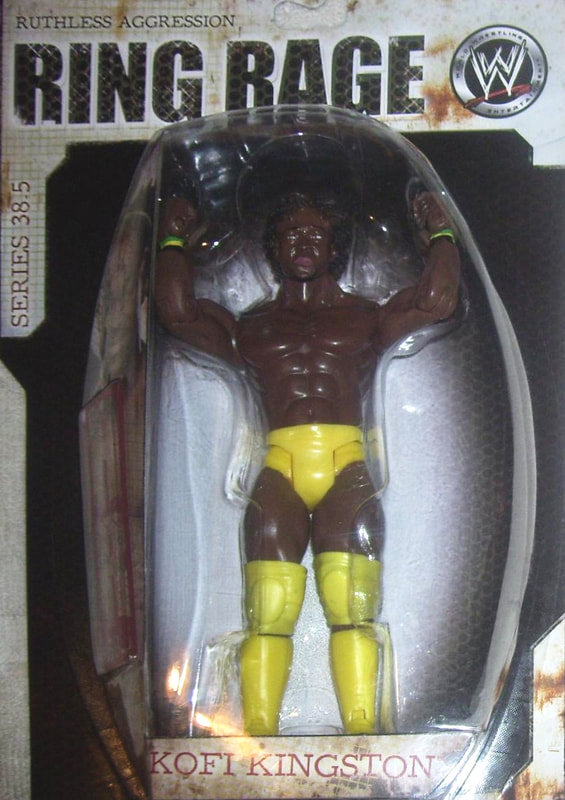 2009 WWE Jakks Pacific Ruthless Aggression Series 38.5 "Ring Rage" Kofi Kingston